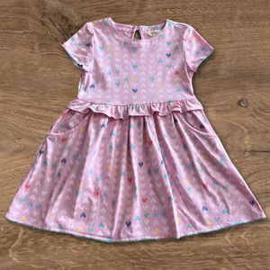 Matilda Jane Dream Chasers Paper Hearts Pink Dress - Size 4